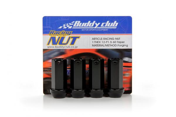 BC-NUT-125RB / BUDDY CLUB WHEEL NUT IN PACKS OF 4 - STEEL 17MM 1.25M HEX (see full description)