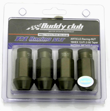 BC-NUT-125 / BUDDY CLUB WHEEL NUT IN PACKS OF 4 - ALUMINIUM 17MM  HEX