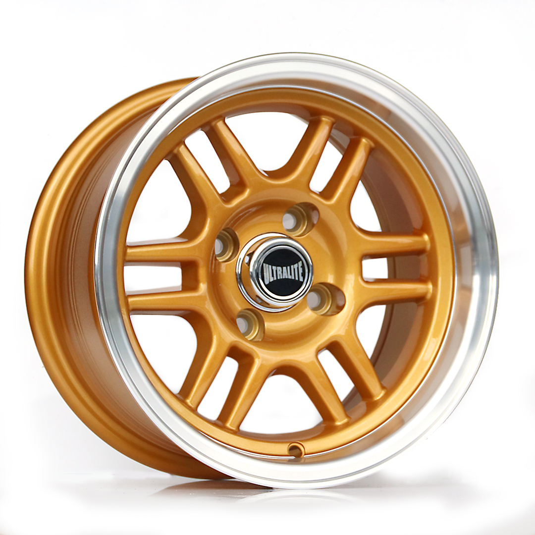 SPML2GL-L / ULTRALITE MINI WHEELS 13X6J - ET10 - 4x101.6 PCD - GOLD POLISHED RIM