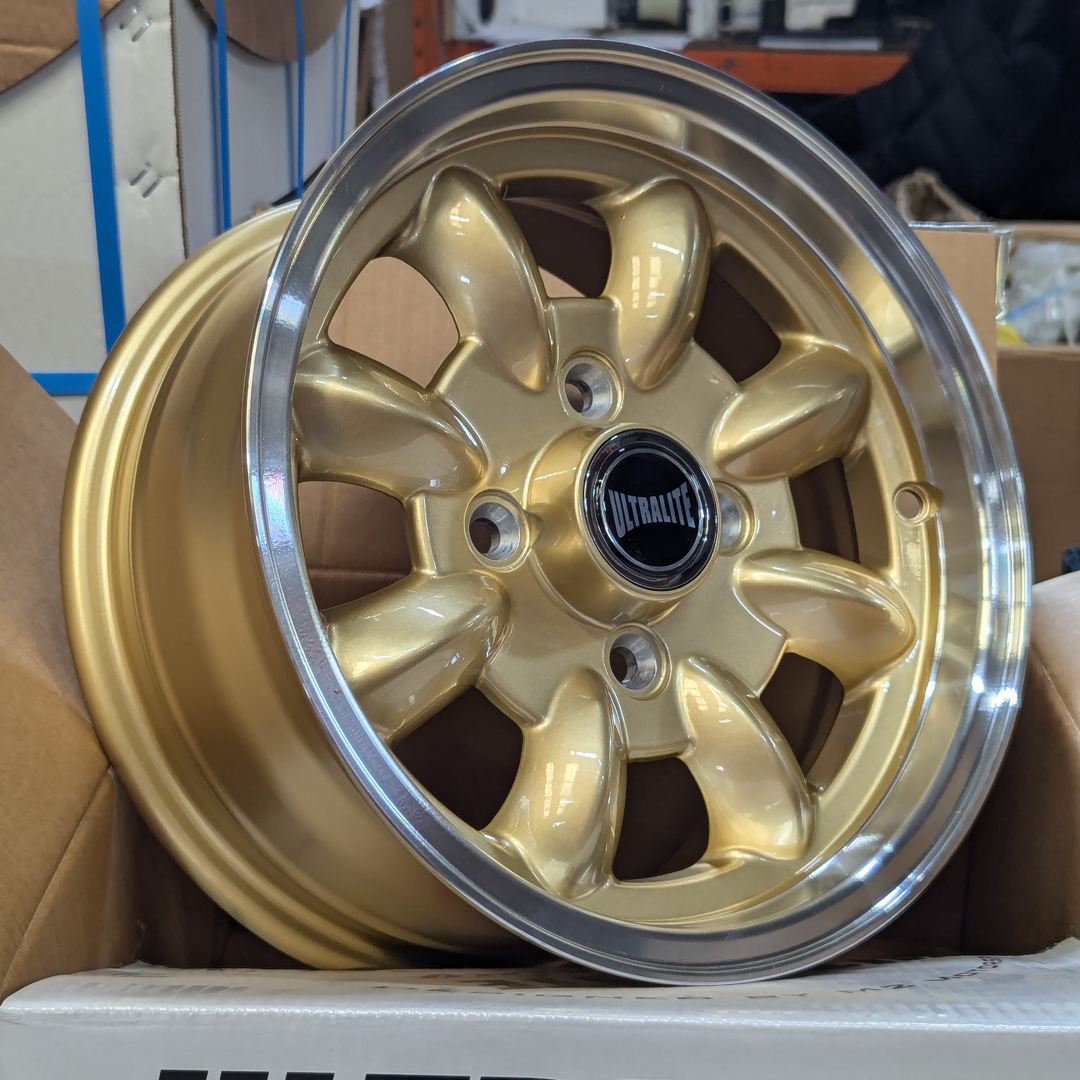 ULML1PGGL / ULTRALITE MINI WHEELS 12x5.5J - ET20 - 4x101.6 PCD - GOLD + MACHINED LIP